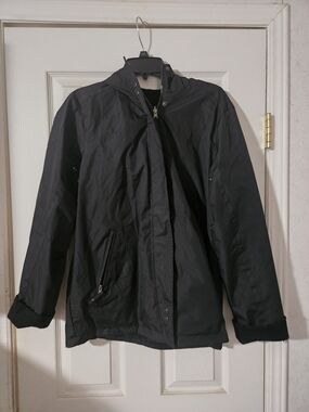 Women's Black Hooded Jacket - Classic All-Weather Coat